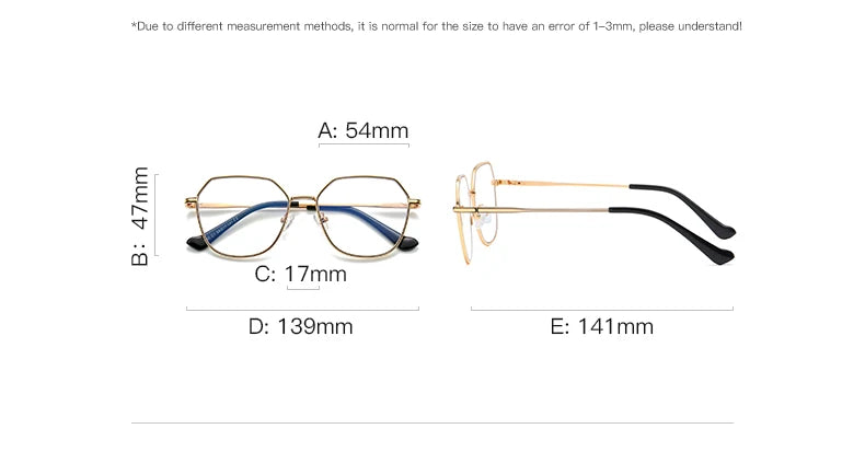 Vicky Women's Full Rim Polygon Alloy Reading Glasses 3040 Reading Glasses Vicky