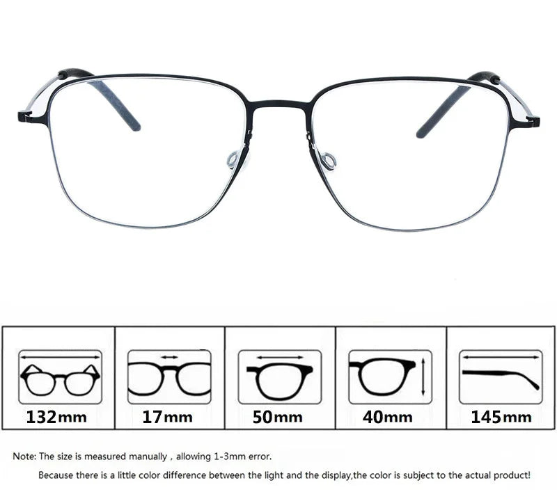 Aimee Women's Full Rim Polygon Screwless Titanium Eyeglasses 550611