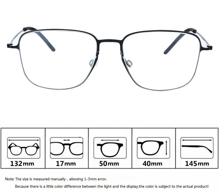 Aimee Women's Full Rim Polygon Screwless Titanium Eyeglasses 550611