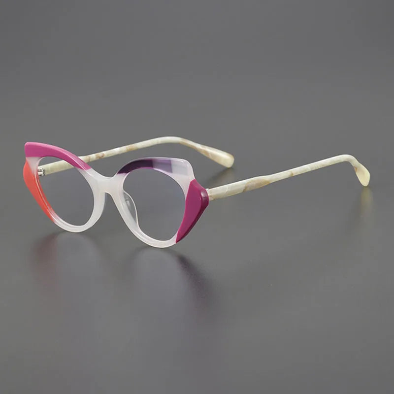 Nobler Unisex Full Rim Wide Edge Oval Cat Eye Acetate Eyeglasses H046 Full Rim Nobler C5