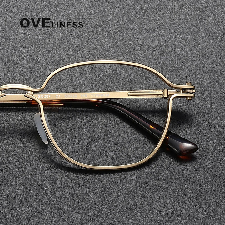 Oveliness Unisex Full Rim Round Titanium Eyeglasses C207 Full Rim Oveliness