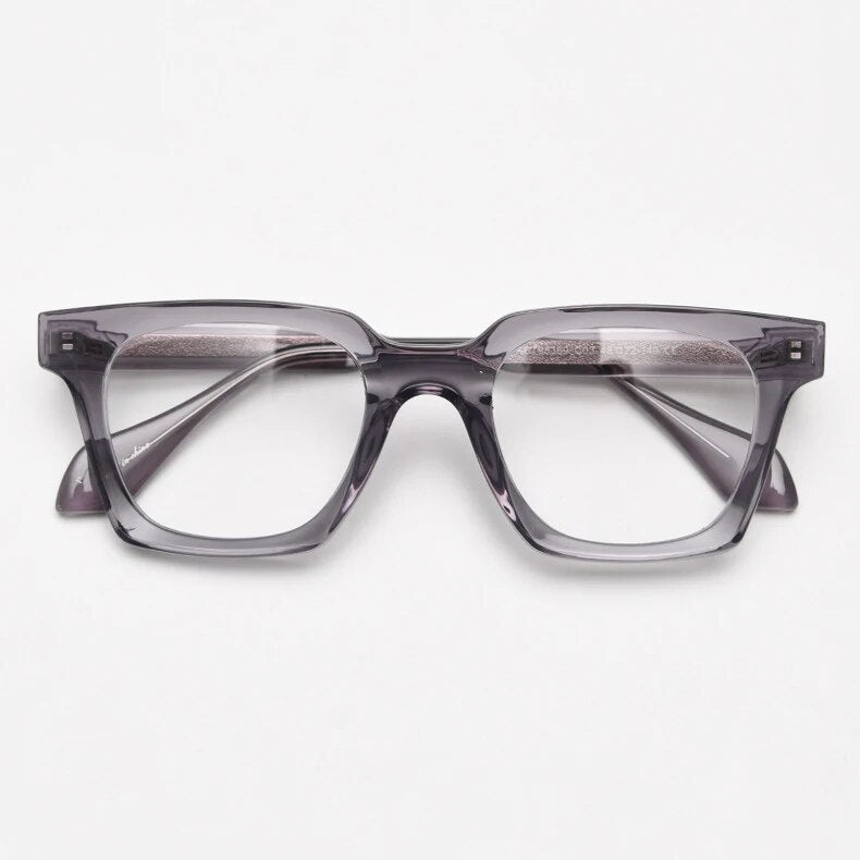 CCspace Unisex Full Rim Square Tr 90 Titanium Eyeglasses 57023 Full Rim CCspace C3Grey