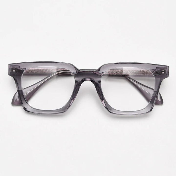 CCspace Unisex Full Rim Square Tr 90 Titanium Eyeglasses 57023 Full Rim CCspace C3Grey