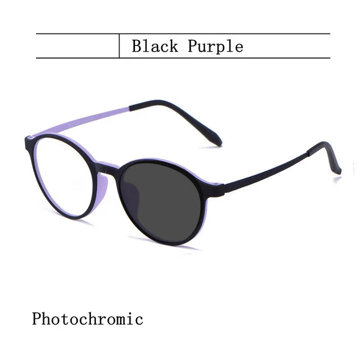 Kocolior Unisex Full Rim Round Tr 90 Titanium Hyperopic Reading Glasses 3050 Reading Glasses Kocolior
