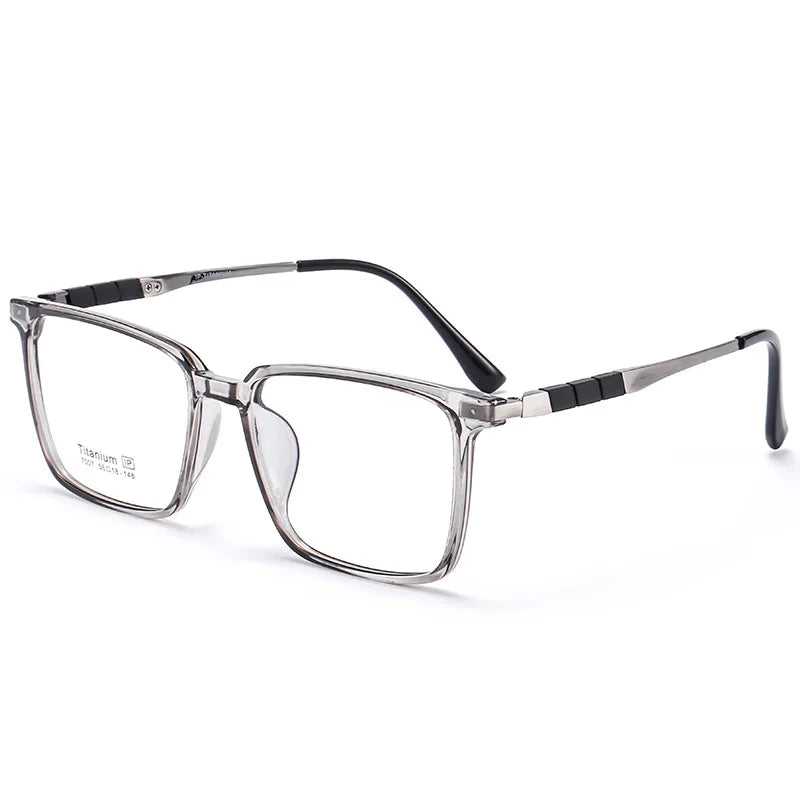 Xbora Unisex Full Rim Square Tr 90 Titanium Eyeglasses 7007