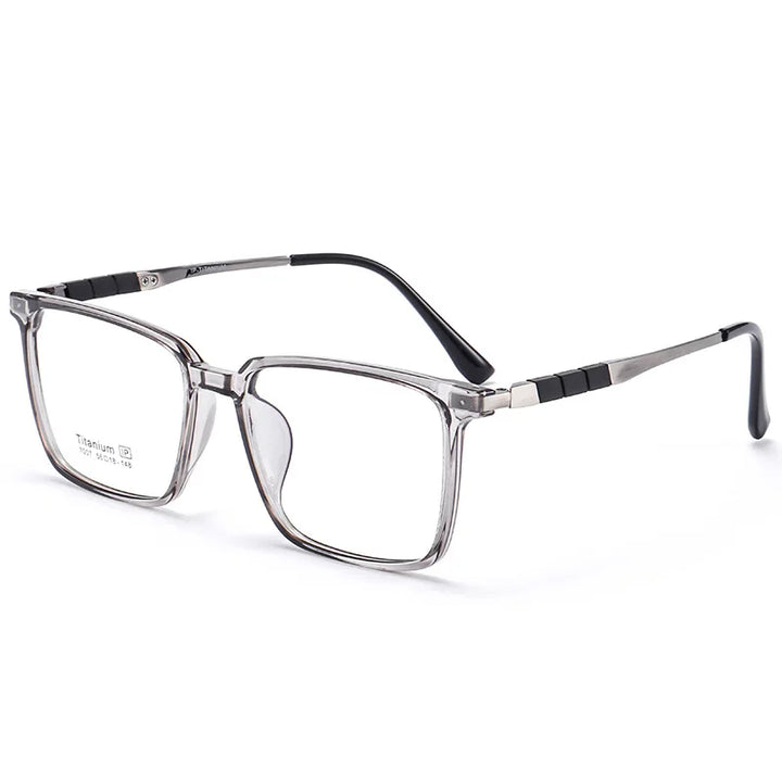 Xbora Unisex Full Rim Square Tr 90 Titanium Eyeglasses 7007
