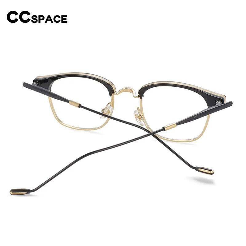 CCspace Women's Full Rim Square Alloy Acetate Reading Glasses R49425 Reading Glasses CCspace