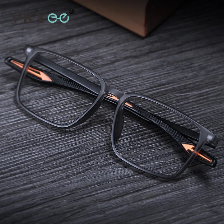 Vicky Men's Full Rim Square Tr 90 Titanium Sport Reading Glasses 41117 Reading Glasses Vicky
