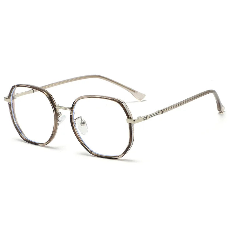 Zirosat Women's Full Rim Polygon Oval Tr 90 Titanium Eyeglasses 8880