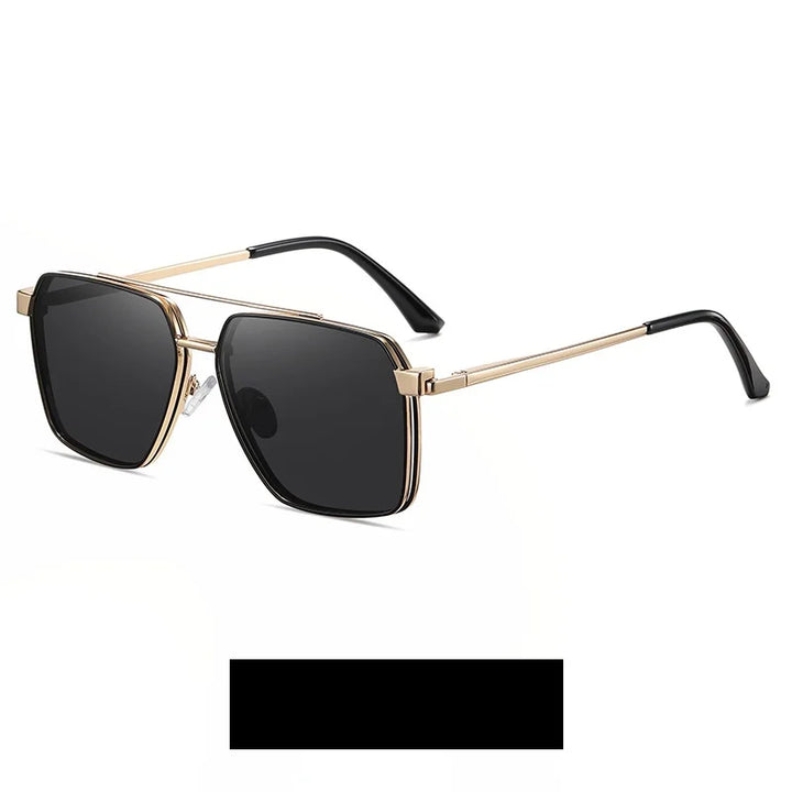 Momoja Women's Full Rim Polygon Double Bridge Titanium Eyeglasses Clip On Sunglasses 91702