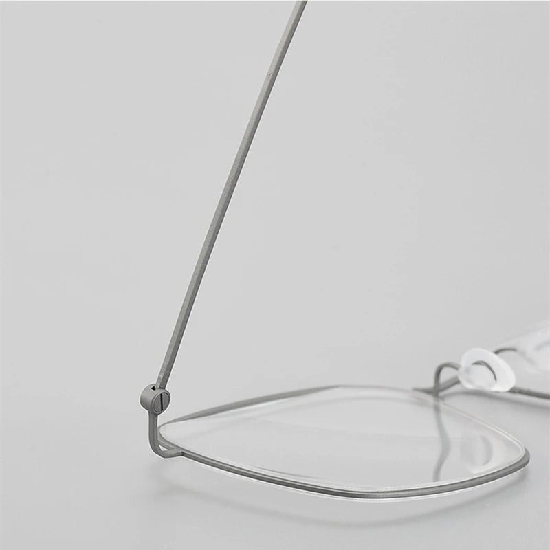 Black Mask Women's Full Rim Square Titanium Eyeglasses 5538 Full Rim Black Mask