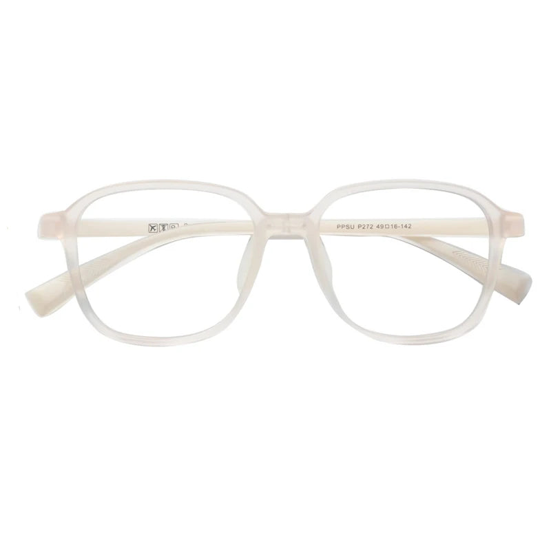 Kocolior Unisex Full Rim Square Tr 90 Titanium Eyeglasses P272 Full Rim Kocolior Tea