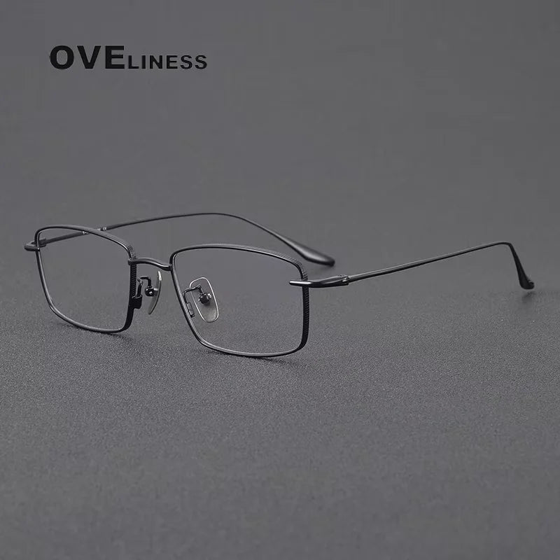 Oveliness Unisex Full Rim Square Titanium Eyeglasses 74175