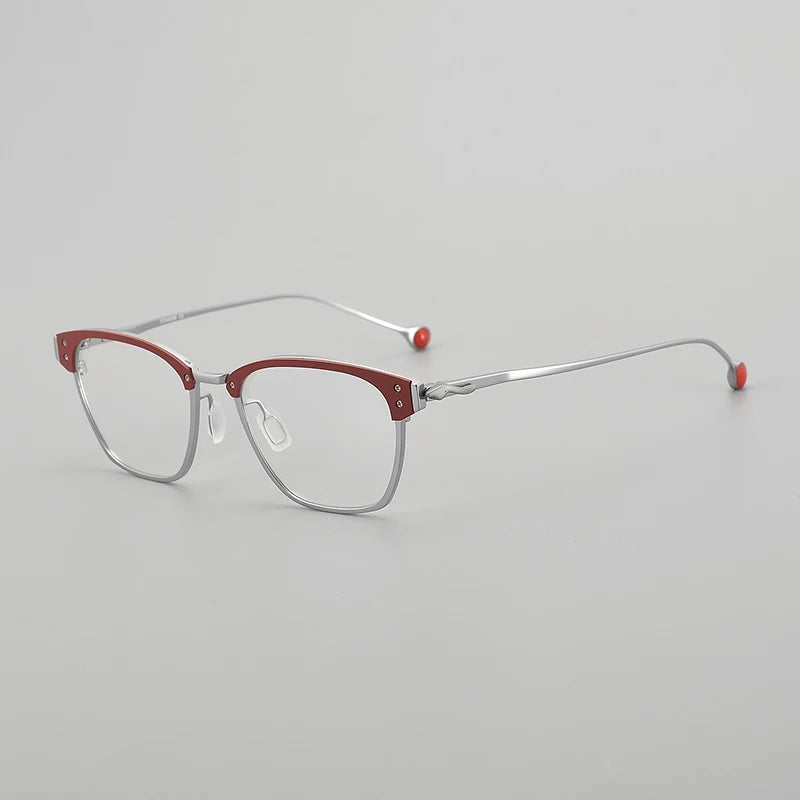 Muzz Unisex Full Rim Square Acetate Titanium Eyeglasses 63402