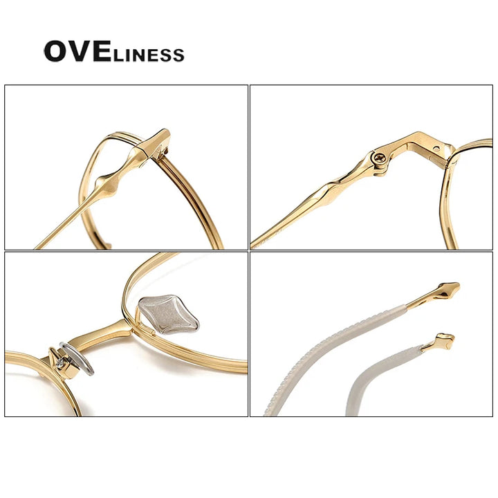 Oveliness Unisex Full Rim Polygon Titanium Eyeglasses 4220 Full Rim Oveliness