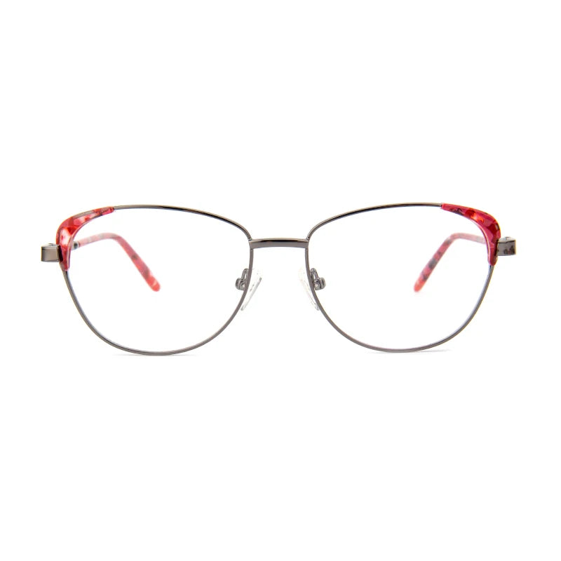 Vicky Women's Full Rim Cat Eye Stainless Steel Acetate Reading Glasses 7359 Reading Glasses Vicky