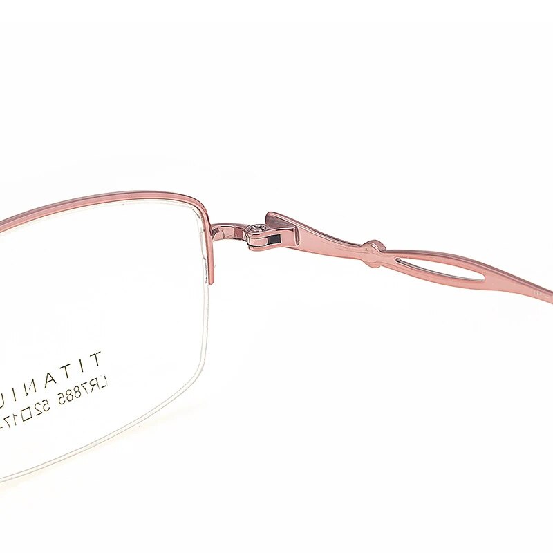 Bclear Women's Semi Rim Square Titanium Eyeglasses Lb7885 Semi Rim Bclear