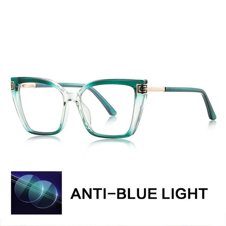 Gatenac Women's Full Rim Square Tr 90 Titanium Reading Glasses Gxy2260