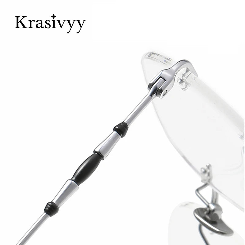 Krasivyy Women's Rimless Polygon Titanium Eyeglasses K5930 Rimless Krasivyy