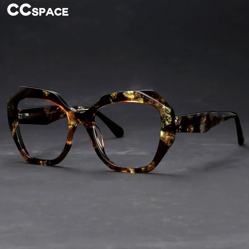 CCspace Women's Full Rim Oversized Square Acetate Hyperopic Reading Glasses R56958 Reading Glasses CCspace