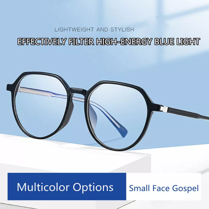 Kocolior Unisex Full Rim Flat Top Oval Tr 90 Hyperopic Reading Glasses 7810 Reading Glasses Kocolior