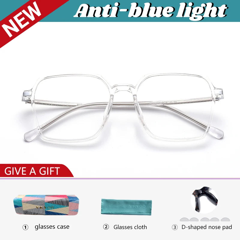 Vicky Women's Full Rim Polygon Square Tr 90 Alloy Reading Glasses 630461