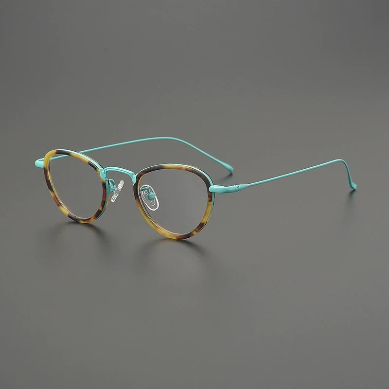 Gatenac Women's Full Rim Oval Cat Eye Titanium Acetate Eyeglasses G85896