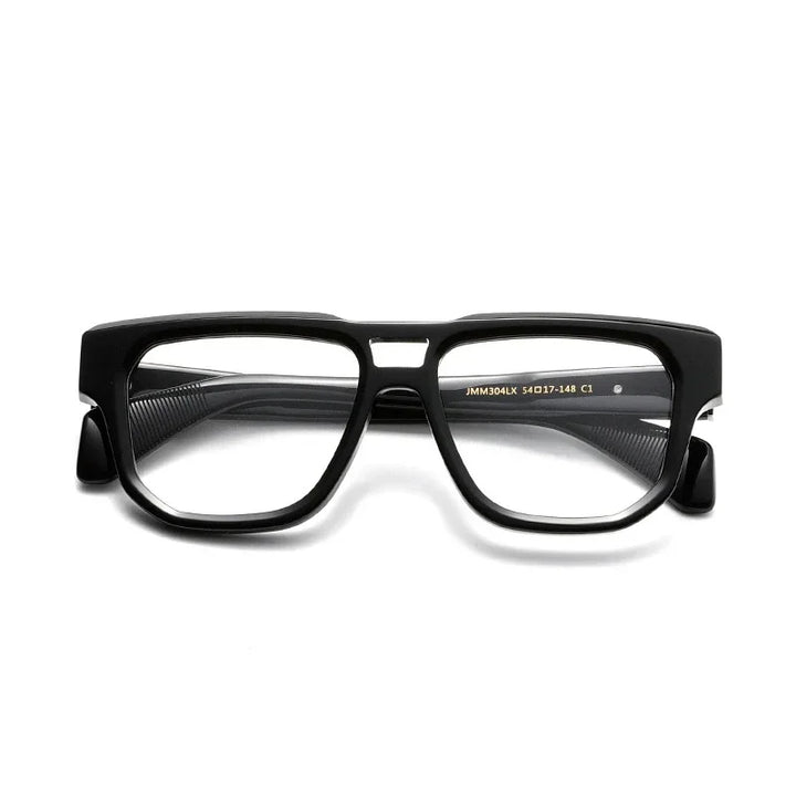 Muzz Unisex Full Rim Square Brow Line Thick Acetate Eyeglasses 416304