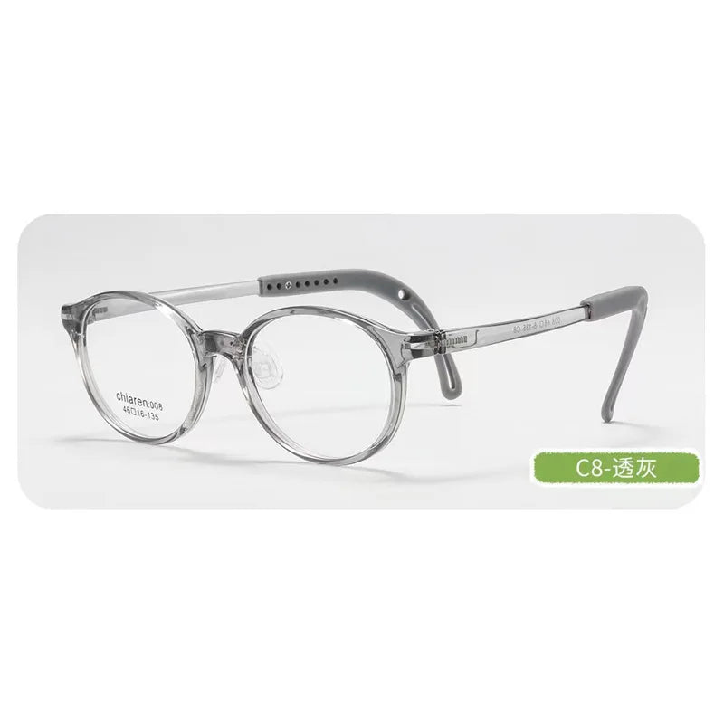 Zirosat Unisex Children's Full Rim Oval Tr 90 Silicone Eyeglasses 9911 Full Rim Zirosat C8