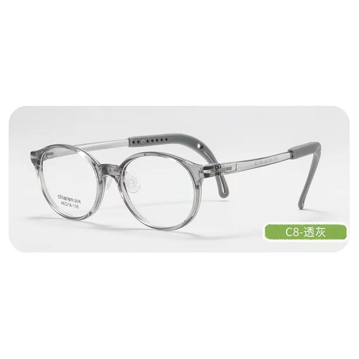 Zirosat Unisex Children's Full Rim Oval Tr 90 Silicone Eyeglasses 9911 Full Rim Zirosat C8