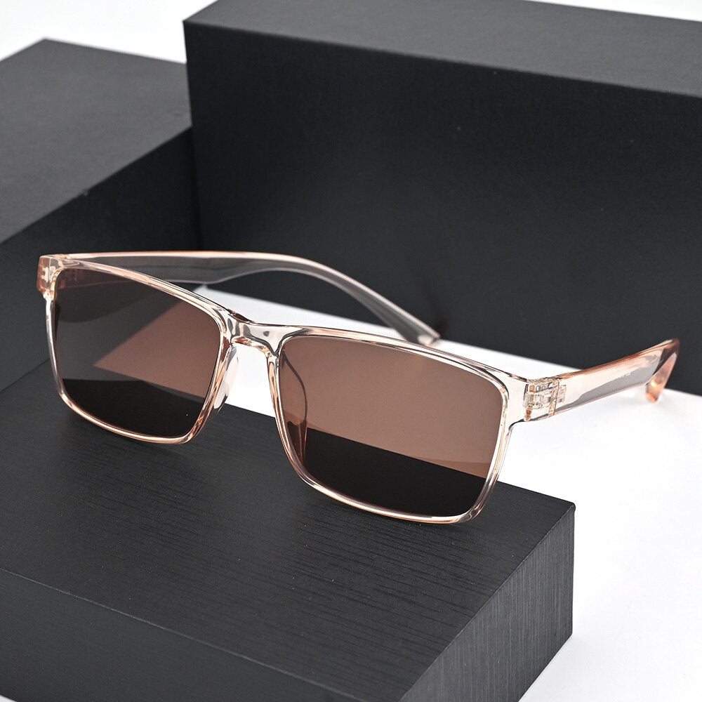 Cubojue Unisex Full Rim Oversized Square Tr 90 Titanium Polarized Sunglasses 2257 Sunglasses Cubojue pink brown polarized