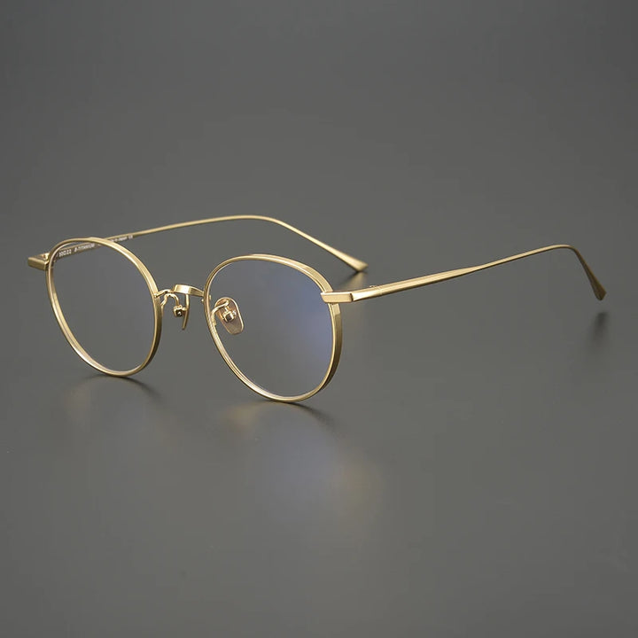 Black Mask Women's Full Rim Oval Round Titanium Eyeglasses 34835
