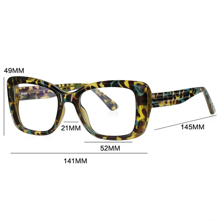 Gatenac Women's Full Rim Square Tr 90 Titanium Reading Glasses Gxy2147