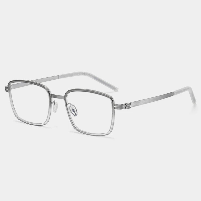 Gatenac Mens Full Rim Square Acetate Eyeglasses Gxyj-1186 Full Rim Gatenac Gradient Gray