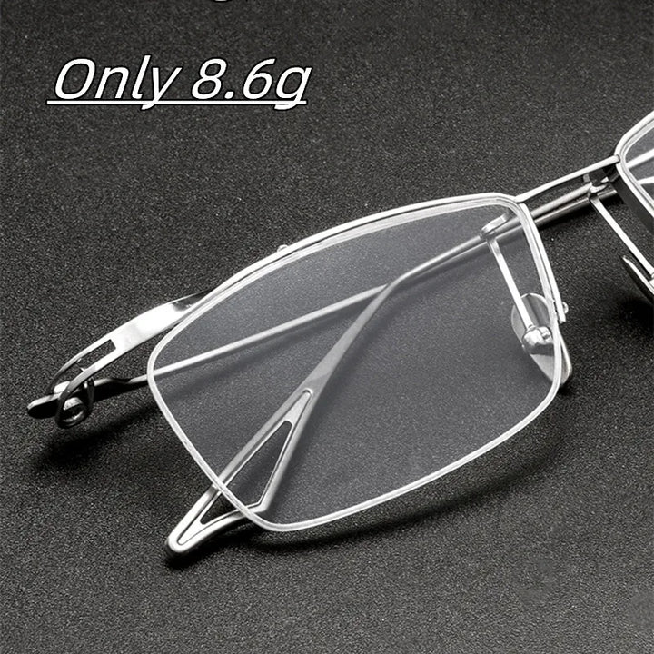 Kocolior Unisex Semi Rim Brow Line Square Titanium Eyeglasses 2266 Semi Rim Kocolior
