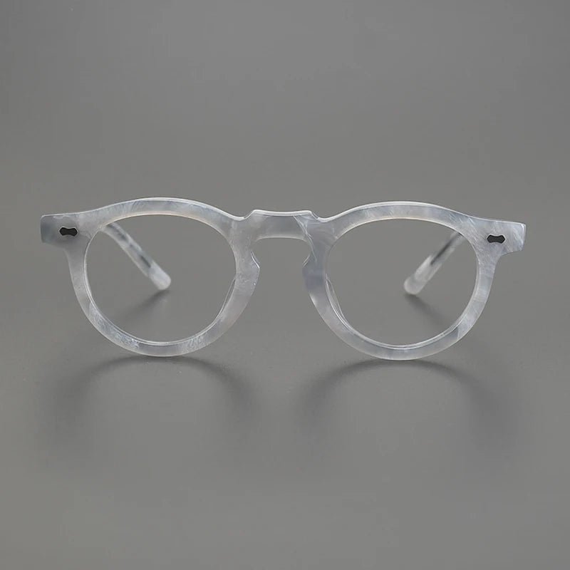 Gatenac Unisex Full Rim Round Acetate Eyeglasses Gxyj-1173 Full Rim Gatenac