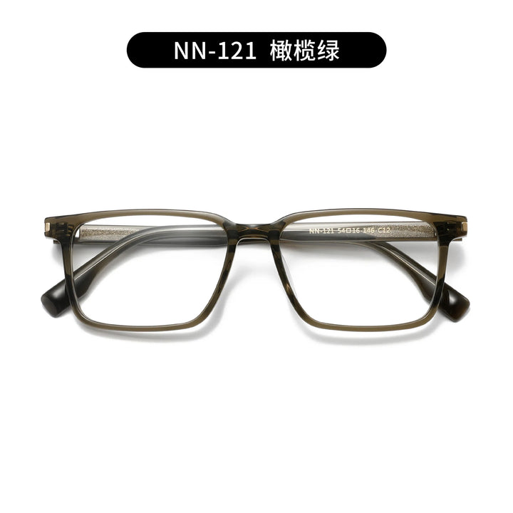 Nobler Unisex Full Rim Square Acetate Eyeglasses 84121 Full Rim Nobler C12