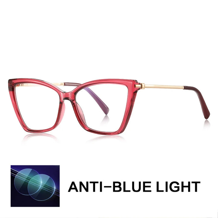 Gatenac Women's Full Rim Cat Eye Tr 90 Titanium Reading Glasses Gx2234