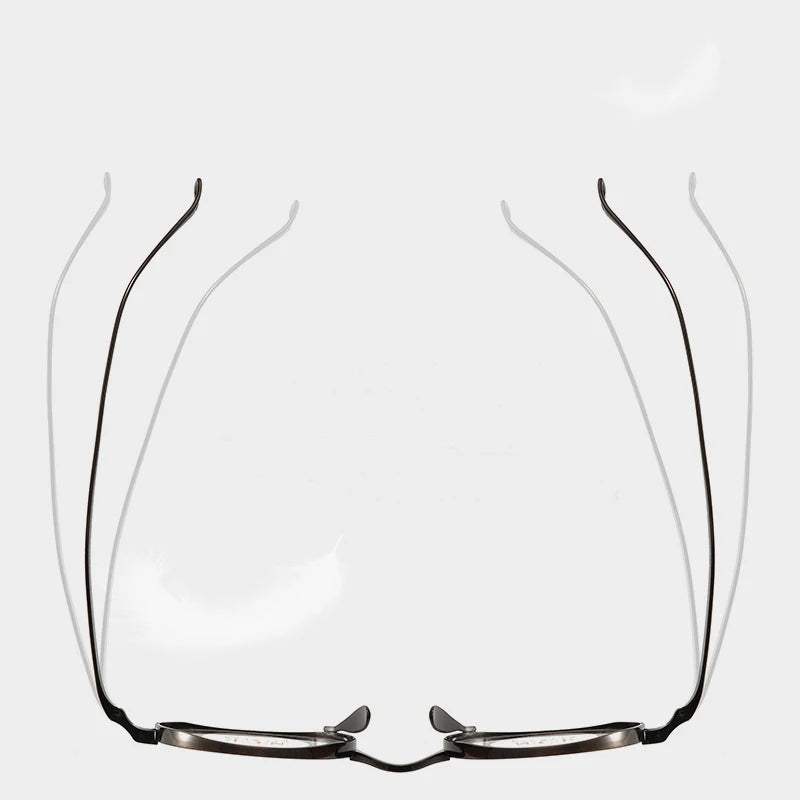 Bclear Unisex Full Rim Round Titanium Eyeglasses 1021 Full Rim Bclear