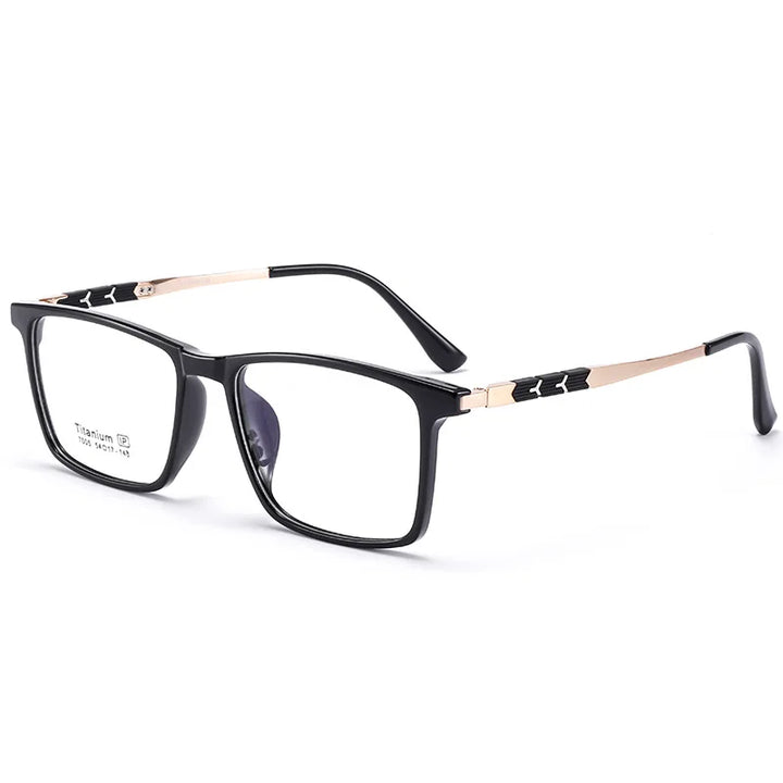 Xbora Unisex Full Rim Square Tr 90 Titanium Eyeglasses 7005