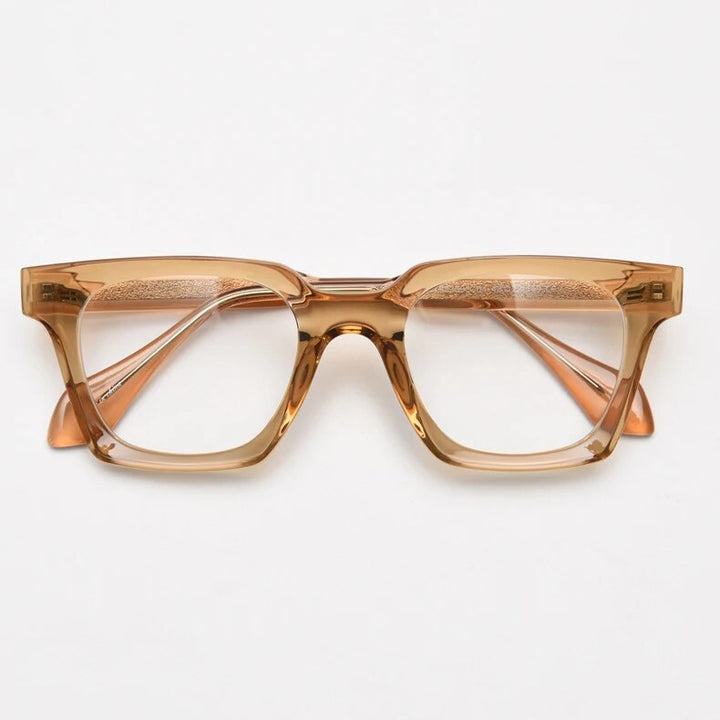 CCspace Unisex Full Rim Square Tr 90 Titanium Eyeglasses 57023 Full Rim CCspace C4Tea