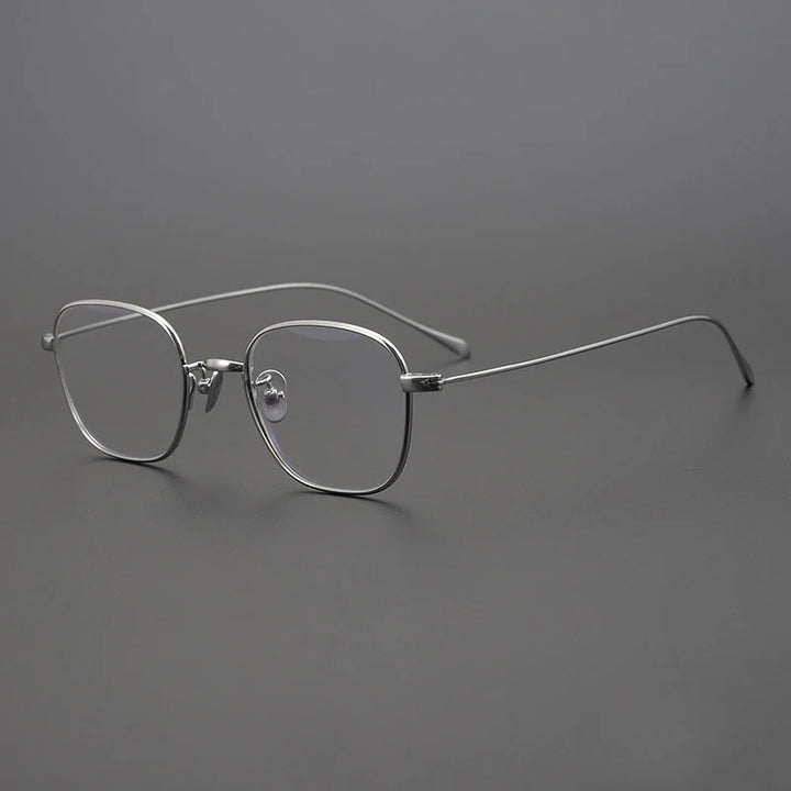 Black Mask Unisex Full Rim Polygon Square Titanium Eyeglasses 63199