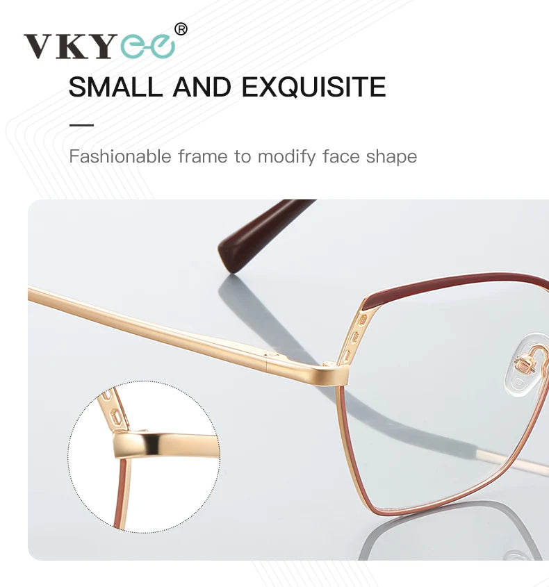 Vicky Women's Full Rim Polygon Alloy Reading Glasses 3110 Reading Glasses Vicky