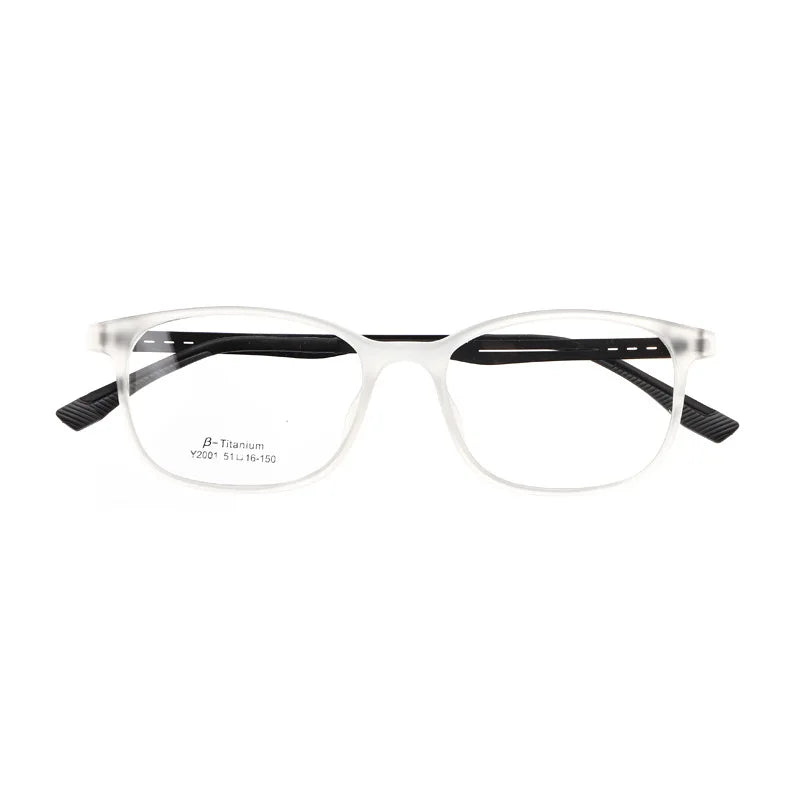 Xbora Unisex Full Rim Square Tr 90 Titanium Eyeglasses 2001