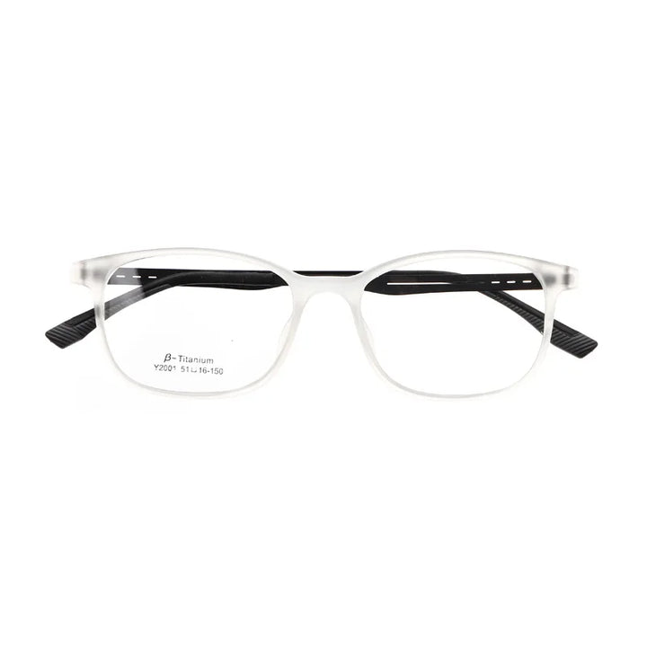 Xbora Unisex Full Rim Square Tr 90 Titanium Eyeglasses 2001