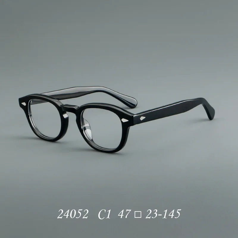 Momoja Unisex Full Rim Oval Square Acetate Eyeglasses 24052