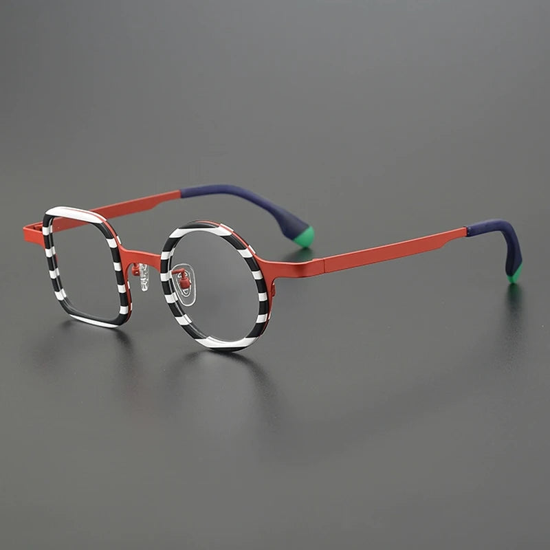 Gatenac Women's Full Rim Square Round Titanium Eyeglasses Gxyj185886