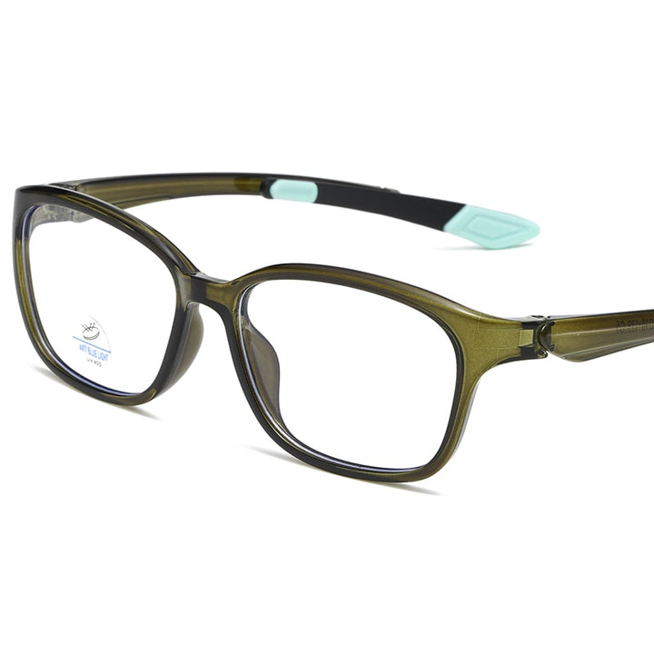 Reven Jate Men's Full Rim Square Polycarbonate Sport Eyeglasses 81299 Full Rim Reven Jate C5  