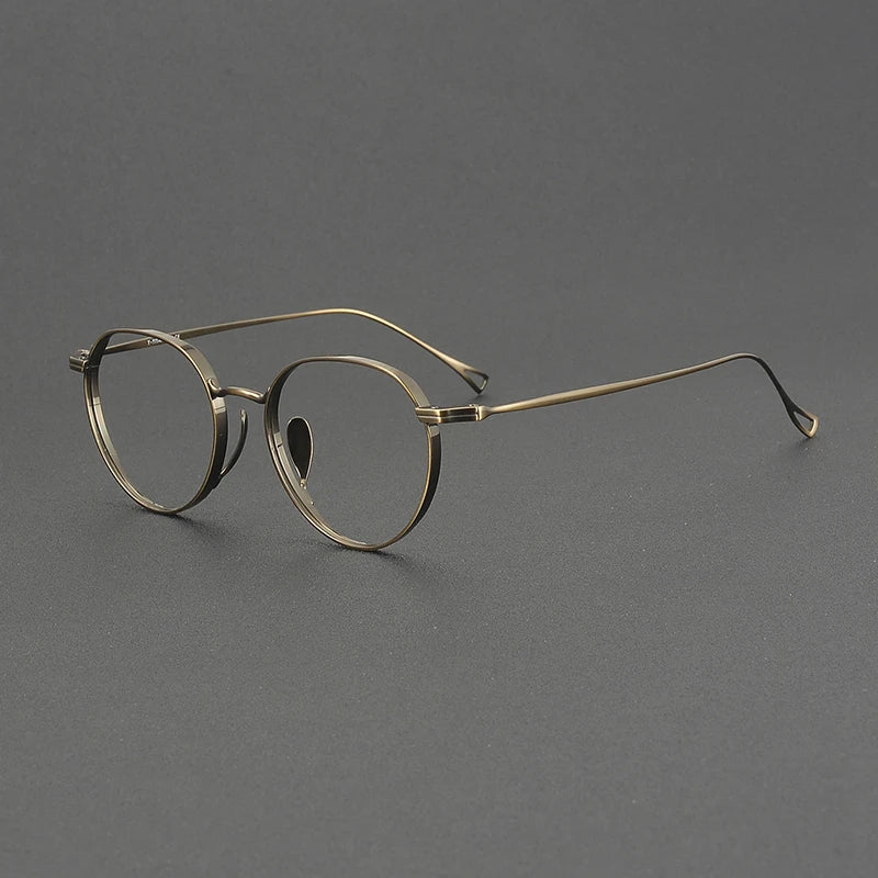 Muzz Women's Full Rim Oval Round Titanium Eyeglasses 573005