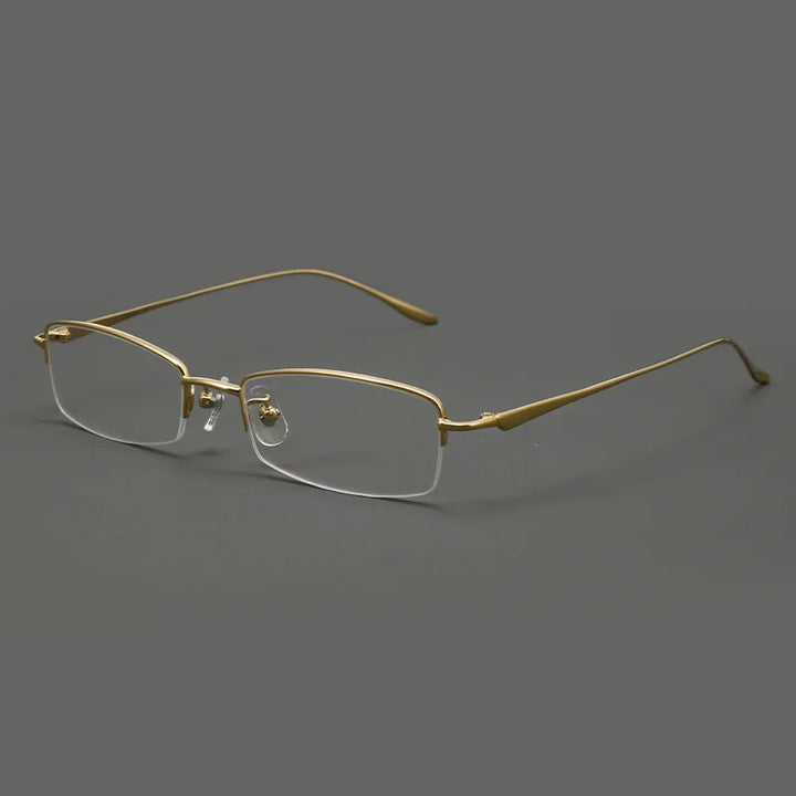 Momoja Women's Semi Rim Square Titanium Eyeglasses 78560
